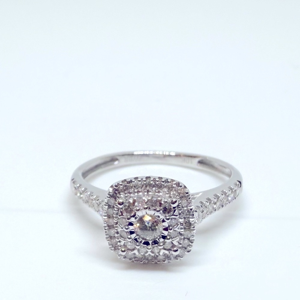 NEW Solid 10K Gold Natural Diamond Ring